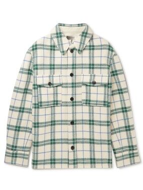 Isabel Marant - Gervon Checked Virgin Wool Shirt Jacket - Green